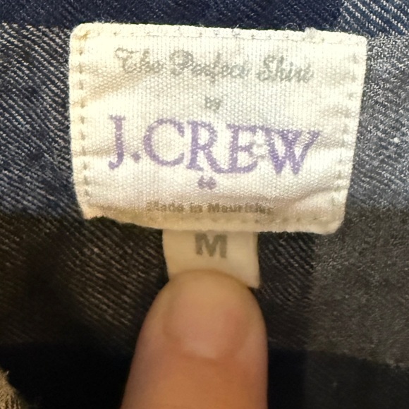 J. Crew Blue and Gray Casual The Perfect Button Down Shirt - Picture 4 of 4